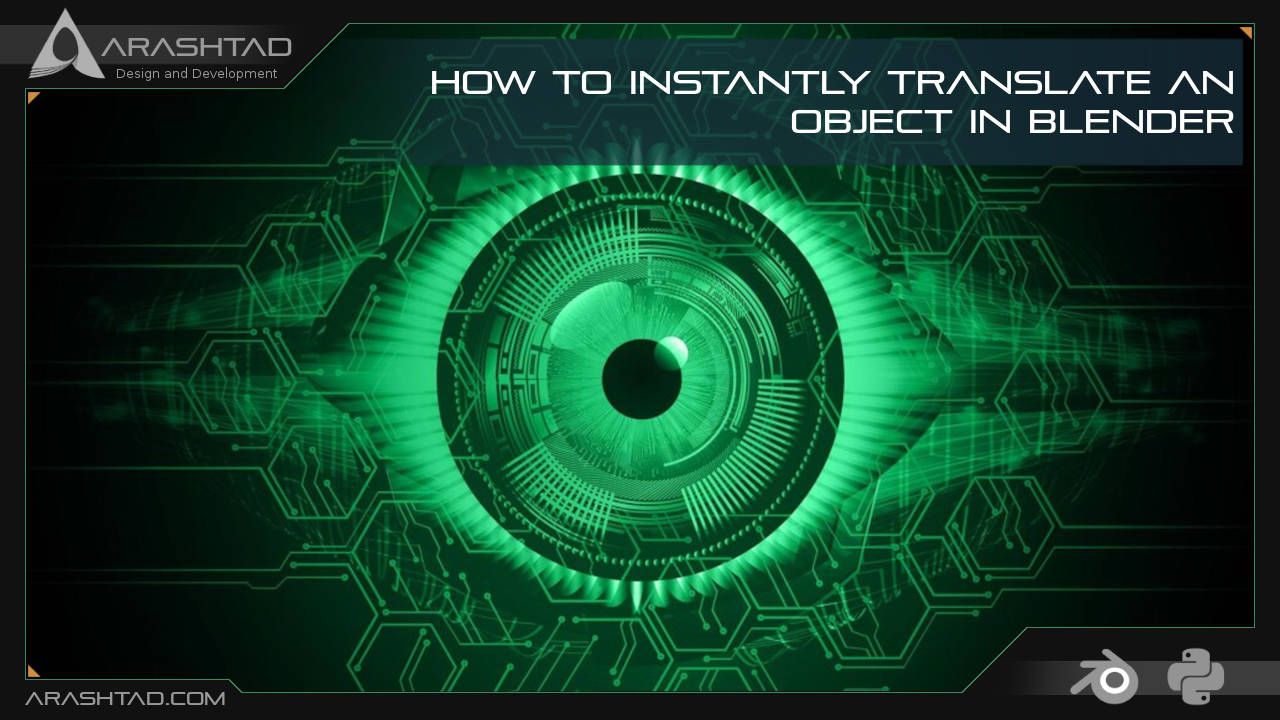 How to Instantly Translate An Object in Blender