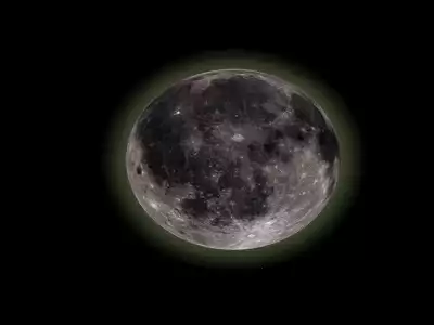 glowing sphere in three js moon example